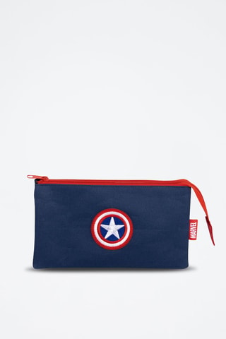 Estojo Captain America Avengers Marvel - Azul-marinho