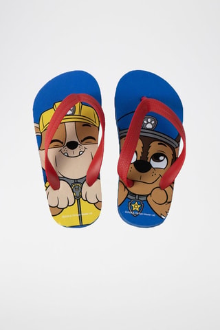 Chinelos de dedo Ruben e Chase Patrulha Pata - Índigo e vermelho