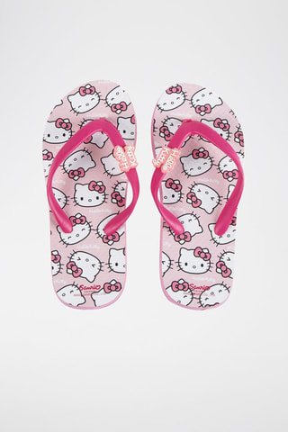 Chinelos de dedo Hello Kitty Sanrio - Rosa