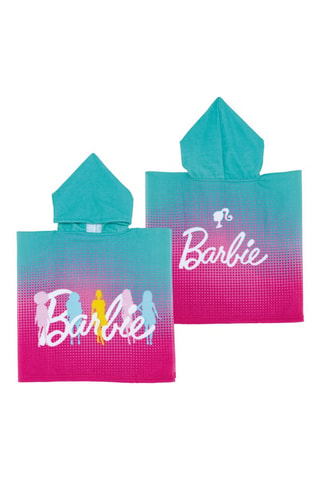 Poncho com capuz Barbie - Rosa