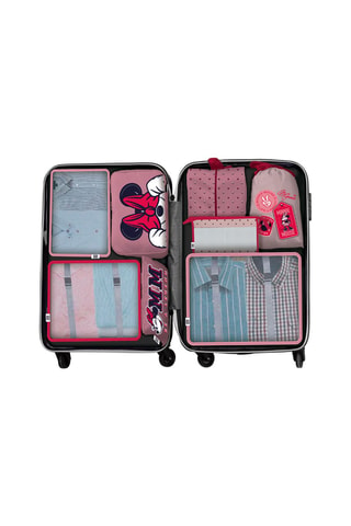 Kit de viagem Minnie Disney - 8 peças - Rosa e vermelho