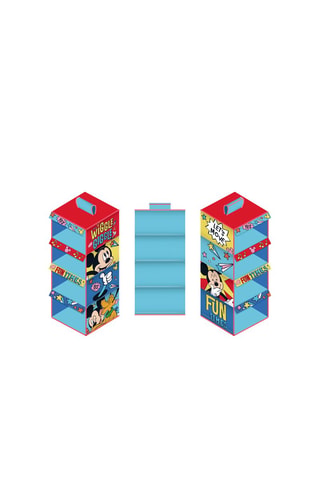 Coluna de arrumação Dingo e Mickey Disney - Vermelho e azul-celeste