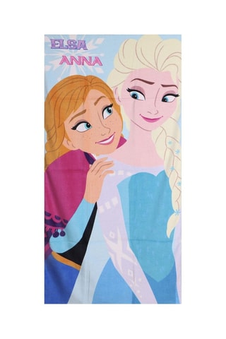 Toalha de duche grande Elsa e Anna Frozen Disney - Azul-celeste - 70 x 140 cm