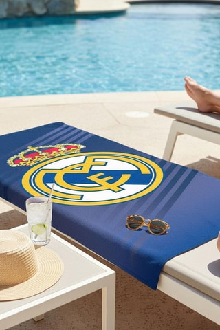 Toalha de praia Real Madrid - Azul-escuro - 140 x 70 cm