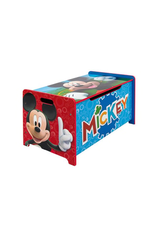 Pufe-baú para brinquedos Mickey Disney - Azul e vermelho
