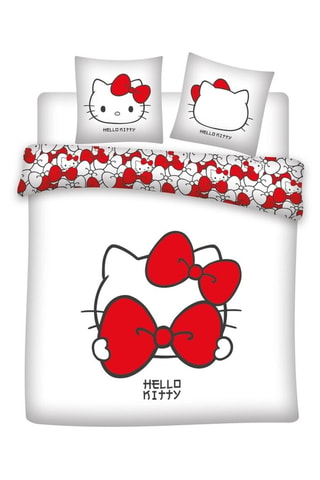 Capa de edredão Hello Kitty Sanrio - Branco