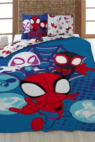 Capa de edredão Spider-Man Avengers Marvel - Azul e vermelho
