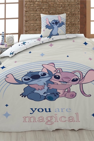 Capa de edredão Stitch e Angel Lilo e Stitch Disney - Branco