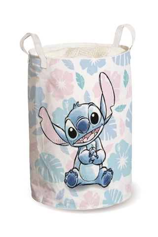 Cesto de roupa Stitch Lilo e Stitch Disney - Branco e azul-celeste