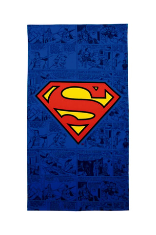 Toalha de duche grande Superman A Liga da Justiça DC Comics - Azul-cobalto - 90 x 170 cm