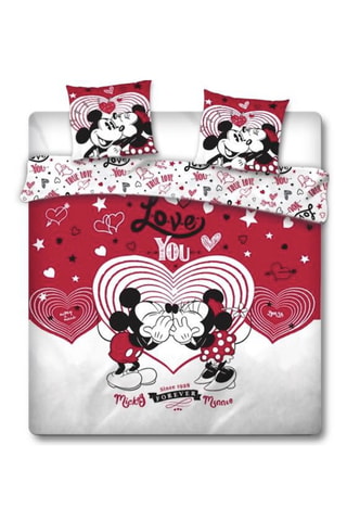 Capa de edredão Mickey e Minnie Disney - Vermelho