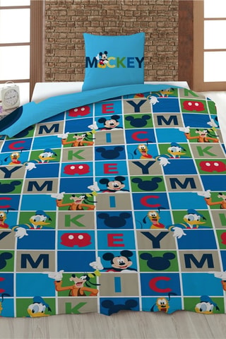 Capa de edredão Mickey Disney - Azul-celeste