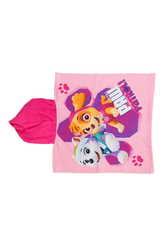 Poncho de praia com capuz Everest e Stella Patrulha Pata - Rosa