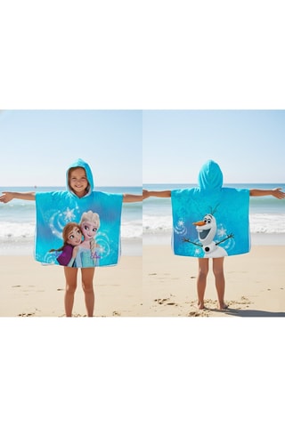 Poncho de praia com capuz Frozen Disney - Azul-celeste