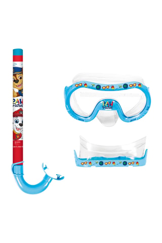 Máscara de mergulho e tubo de piscina Chase e Marshall Patrulha Pata - Azul-celeste