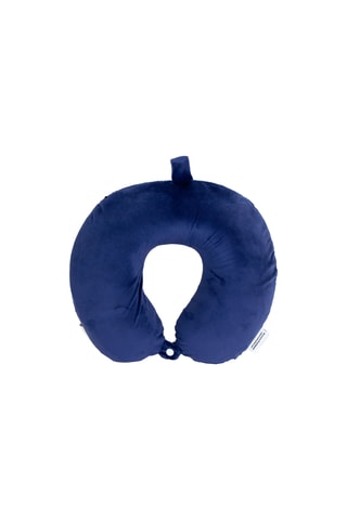 Almofada de pescoço em veludo Real Madrid CF - 30 x 30 x 6 cm - Azul-marinho