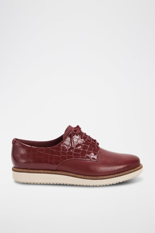 Derbys en cuir Glick - Bordeaux