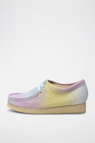 Mocassins Wallabee - Bleu clair et jaune