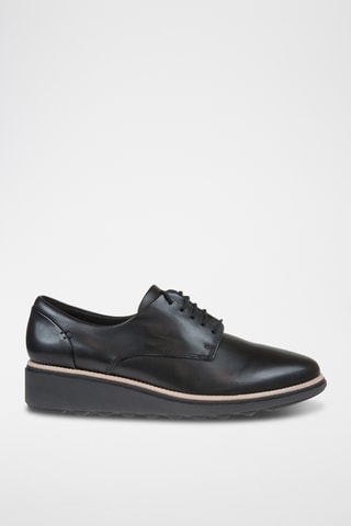 Derbys compensés en cuir Sharon Noel - Noir