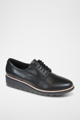 Derbys compensés en cuir Sharon Noel - Noir
