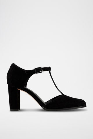 Salomés en nubuck Kaylin85 Tbar2 - Noir