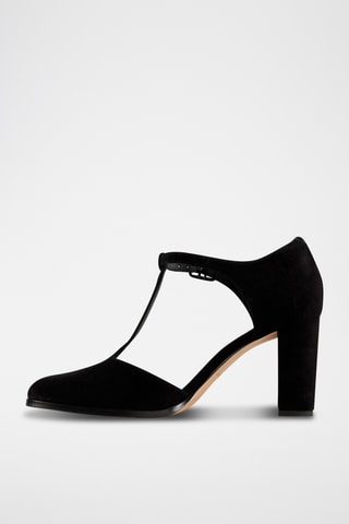 Salomés en nubuck Kaylin85 Tbar2 - Noir