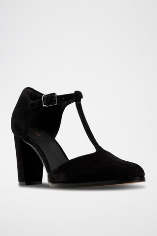 Salomés en nubuck Kaylin85 Tbar2 - Noir