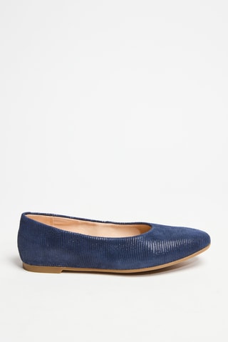 Ballerines en cuir Chia Violet - Bleu marine