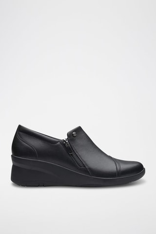 Low boots compensés en cuir Suttyn - Noir