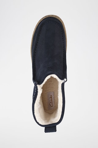Bottines plateformes fourrées en nubuck Barleigh Pull - Bleu marine