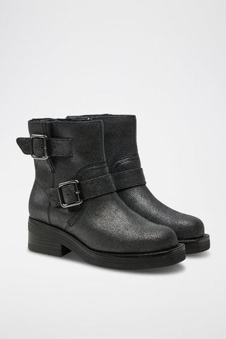 Bottines en cuir Rebelle - Gris foncé