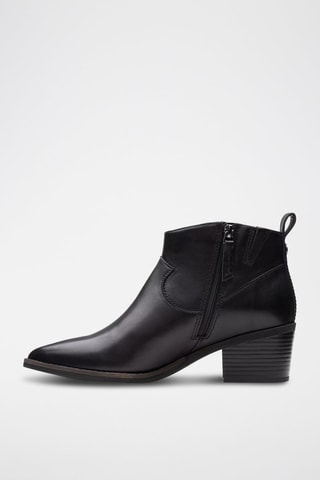 Bottines en cuir Morzine Sky - Noir