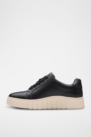 Baskets plateformes en cuir Mykah - Noir