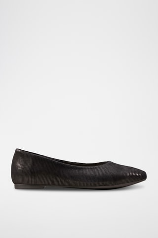 Ballerines en cuir Chia - Noir