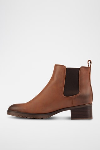 Bottines Chelsea en cuir Mila - Camel