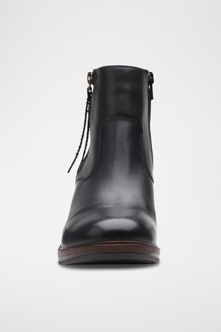 Bottines compensées en cuir Clarkdale2 - Noir