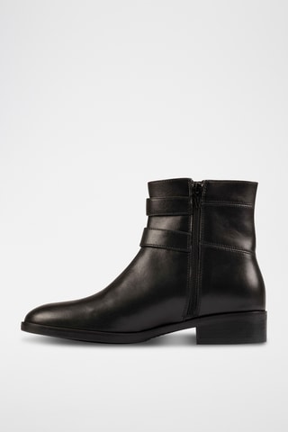 Bottines fourrées en cuir Pure - Noir