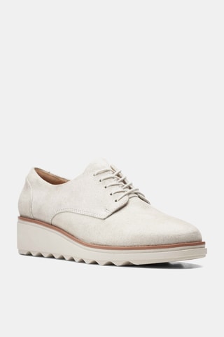 Derbys compensés en cuir Sharon - Argenté