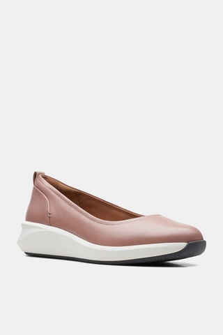 Ballerines compensées en cuir Un - Rose
