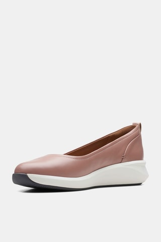 Ballerines compensées en cuir Un - Rose