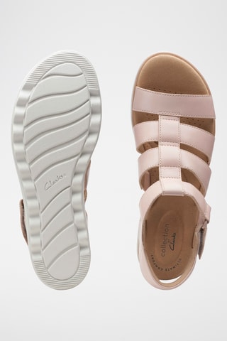 Sandales compensées en cuir Jillian - Rose