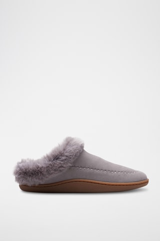 Sabots fourrés en nubuck Pilton - Mauve