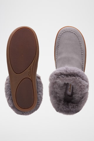 Sabots fourrés en nubuck Pilton - Mauve