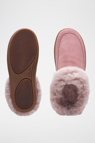 Sabots fourrés en nubuck Pilton - Rose