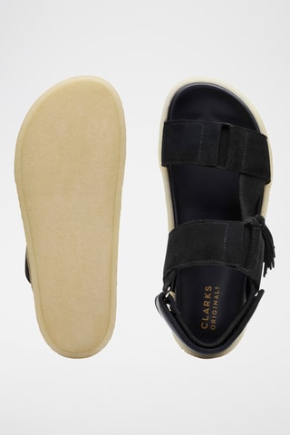 Sandales plateformes en nubuck Crepe - Noir