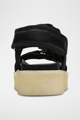 Sandales plateformes en nubuck Crepe - Noir