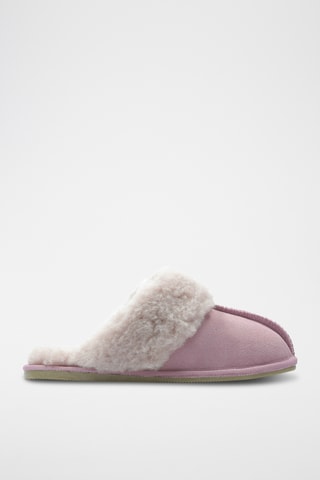 Sabots fourrés en nubuck Warm - Rose
