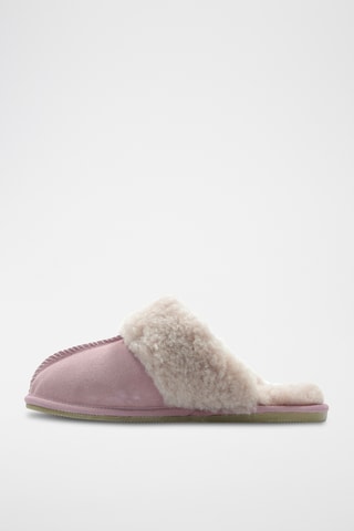 Sabots fourrés en nubuck Warm - Rose