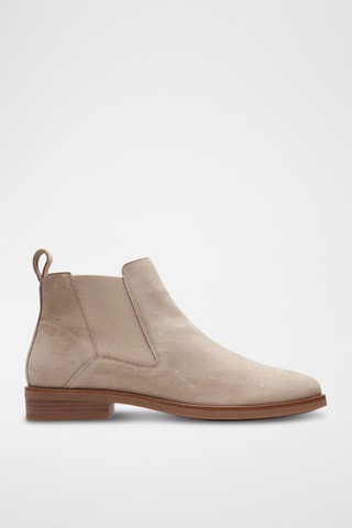 Bottines Chelsea en nubuck Memi - Beige clair