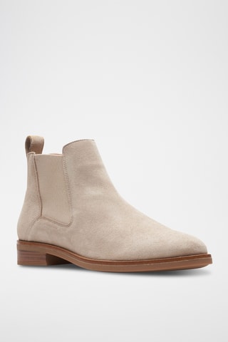 Bottines Chelsea en nubuck Memi - Beige clair